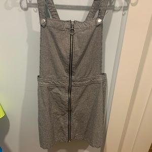 H&M houndstooth overall dress